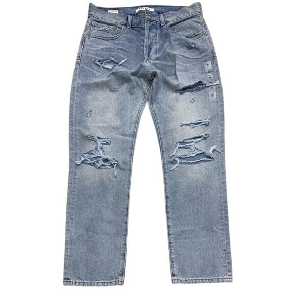 PacSun Vintage Loose Ripped Jeans in Light Blue Denim - Picture 1 of 3
